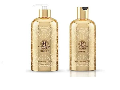 Hamidi Luxury Oud  2pc Set .16.9 oz Body Lotion / 16.9 oz Shower Gel