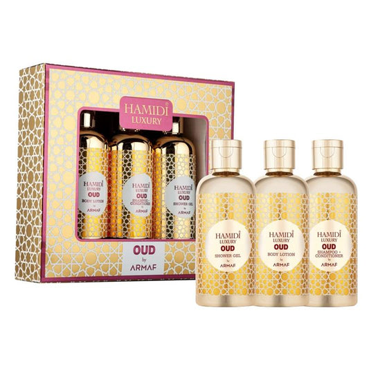 LUXURY OUD GIFT SET 95ML (SHOWER GEL + BODY LOTION + SHAMPOO CONDITIONER)